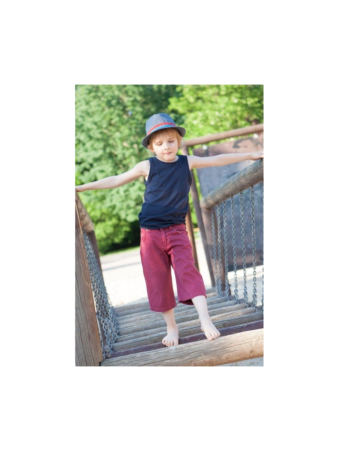 Boys\' shorts, burgundy DZ6027 - Online store - Boutique